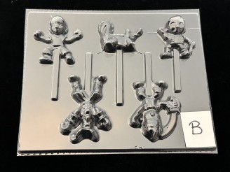 456sp Jacob Friends Chocolate Candy Lollipop Mold FACTORY SECOND